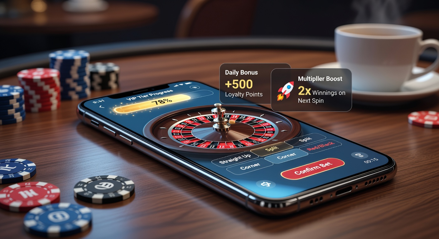 Analytics dashboard showing player decision shifts linked to reward tier advancements in mobile roulette applications